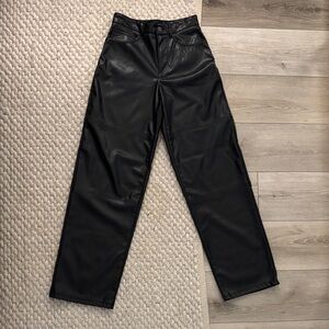 Women’s Black Leather Pants